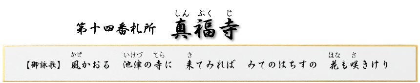 第十四番札所 池景山 真福寺(しんぷくじ)【真言宗 豊山派】